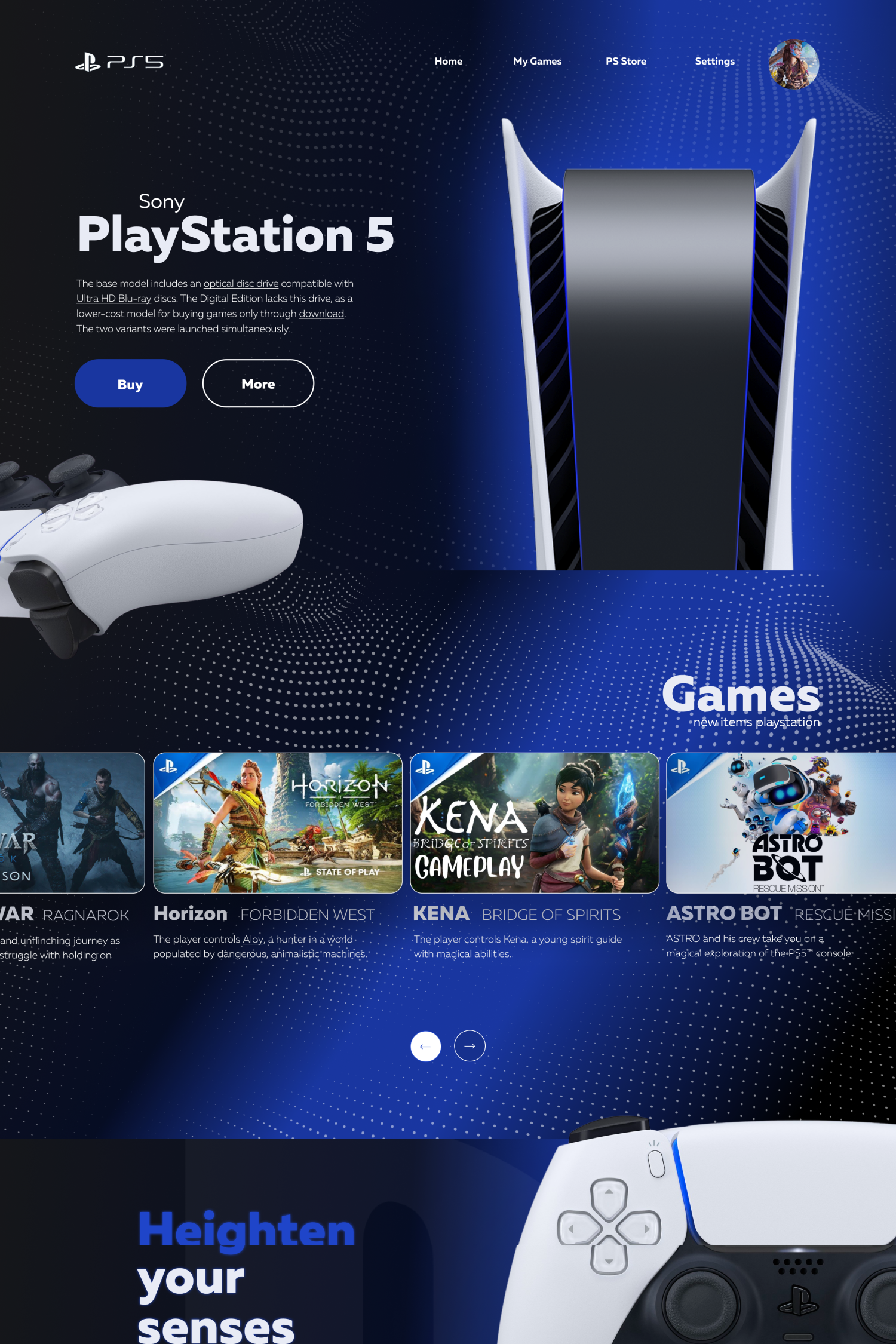 Концепт дизайна игровой консоли PlayStation 5 – футуристический стиль и инновационные формы.