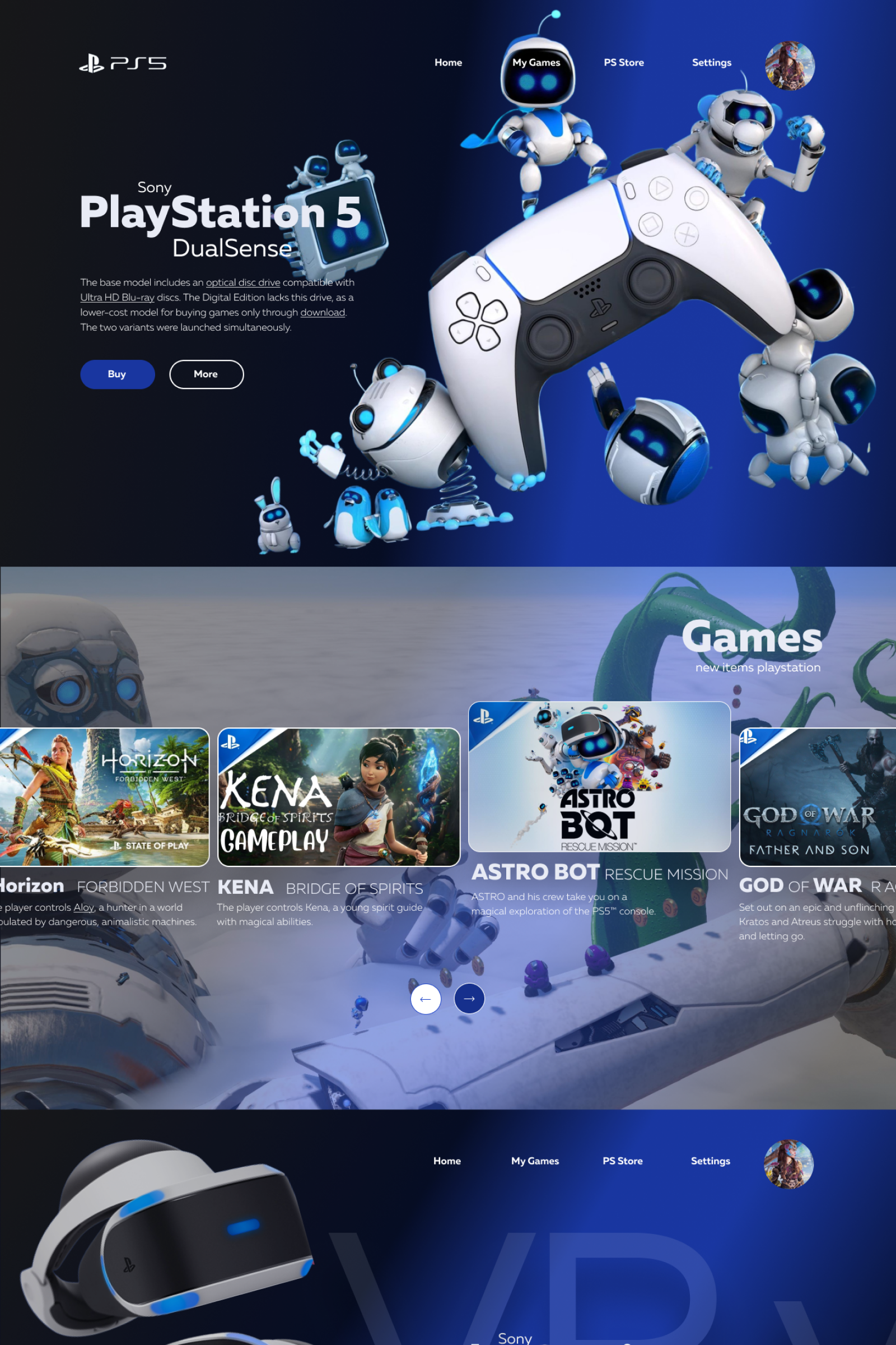 Концепт дизайна игровой консоли PlayStation 5 – футуристический стиль и инновационные формы.